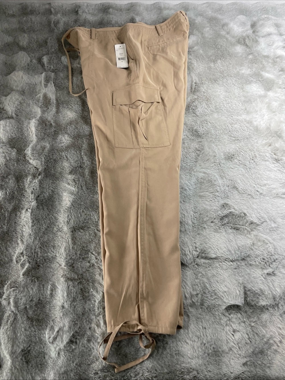 Lauren Ralph Lauren Beige Straight-Leg Utility Pants-0206